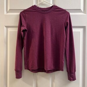 Athleta Classic Girls' Long-Sleeve Crewneck Top - Plum
